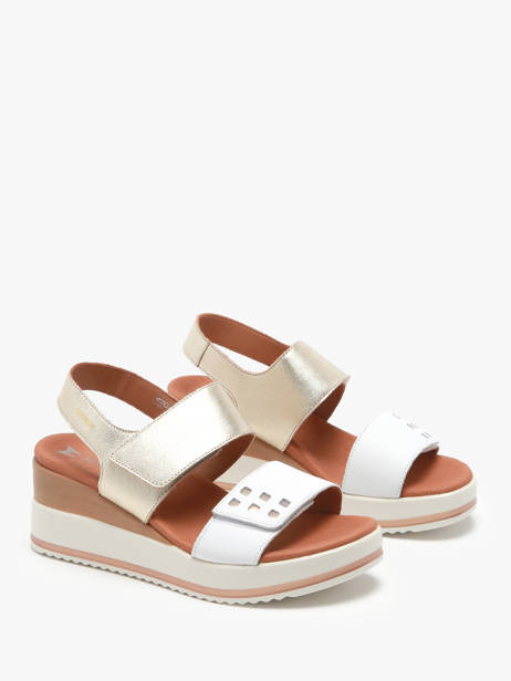 Velcro Sandals In Leather Mephisto White women P5145367 other view 3