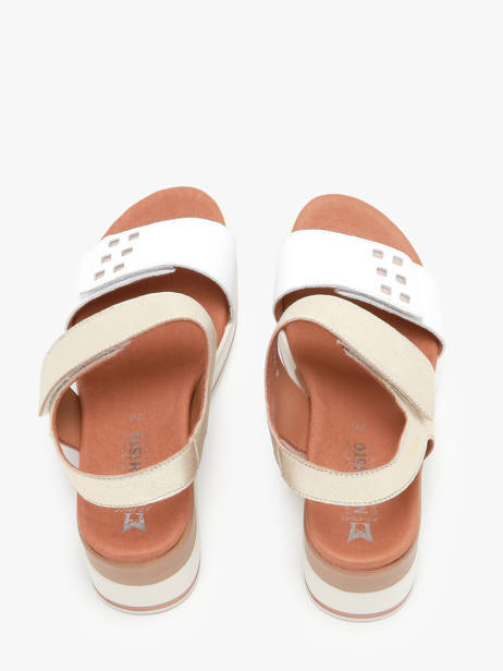 Velcro Sandals In Leather Mephisto White women P5145367 other view 4