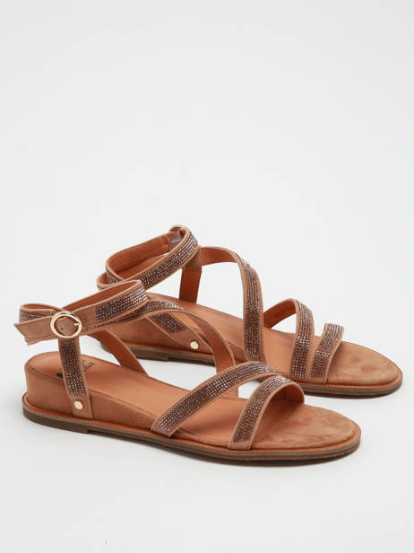 Sandals In Leather Mam'zelle Brown women CSG2Q25 other view 3