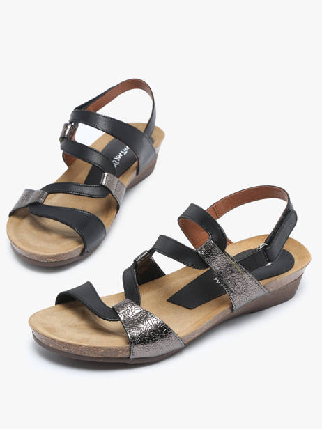 Sandals In Leather Xapatan Black women 2164 other view 3