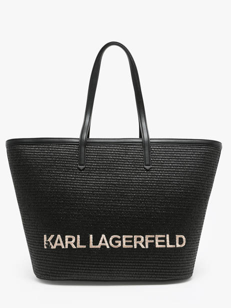 Sac Porté épaule K/essential Raphia Karl lagerfeld Noir k essential 241W3027