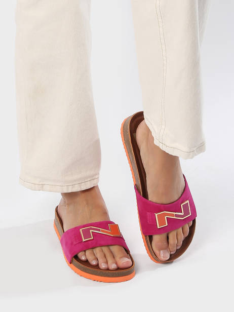 Slippers In Leather Nathan baume Pink women 241N70 other view 2
