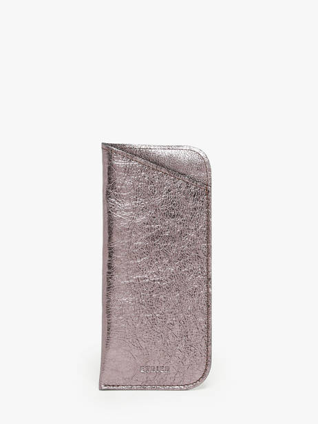 Sunglass Case Etincelle Irisée Leather Etrier Silver etincelle irisee EETI5001