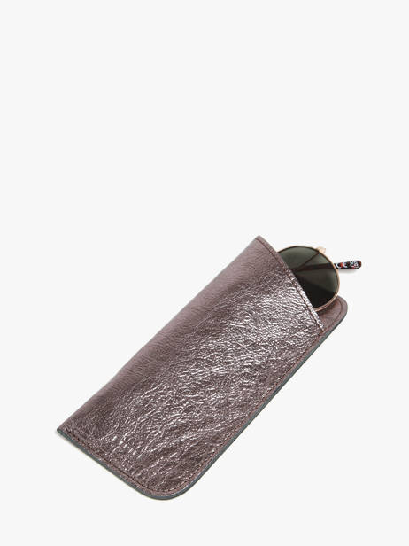 Sunglass Case Etincelle Irisée Leather Etrier Silver etincelle irisee EETI5001 other view 1