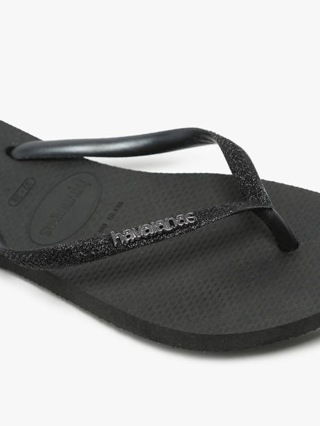 Tongs Slim Glitter Ii Havaianas Noir women 4146975F vue secondaire 1