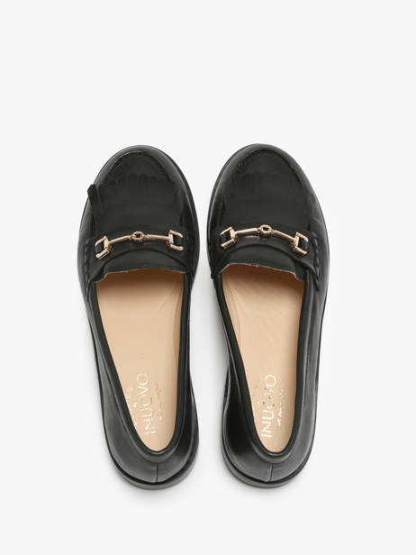 Moccasins In Leather Inuovo Black women B01002 other view 3