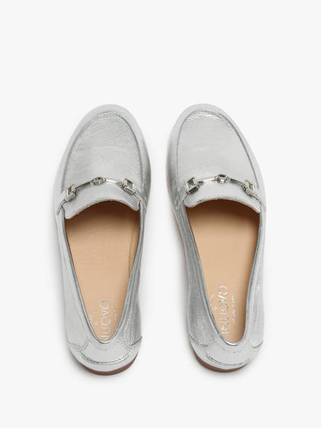 Moccasins In Leather Inuovo Silver women B02005 other view 3