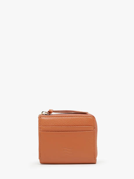 Portefeuille Compact Caviar Cuir Crinkles Orange caviar 14316