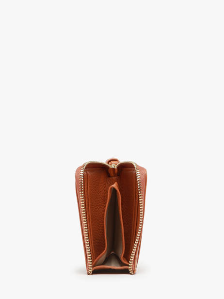 Portefeuille Compact Caviar Cuir Crinkles Orange caviar 14316 vue secondaire 1