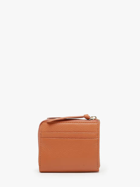 Portefeuille Compact Caviar Cuir Crinkles Orange caviar 14316 vue secondaire 2