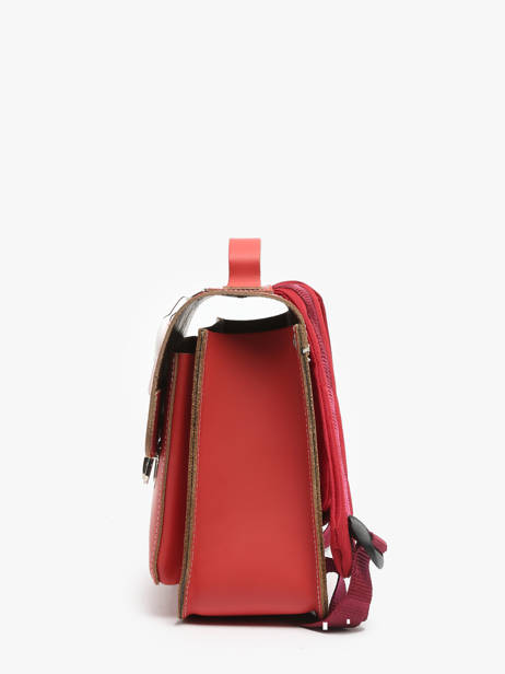 Cartable Manchot Cuir Own stuff Rouge preschool 14PING vue secondaire 2