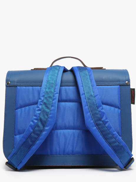 Leather Football Satchel Own stuff Blue primary 47FOOT other view 4
