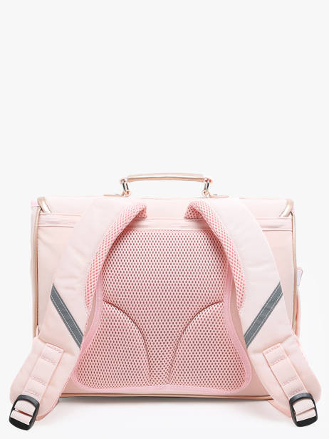 2-compartment Satchel Caramel et cie Pink boheme FI other view 4