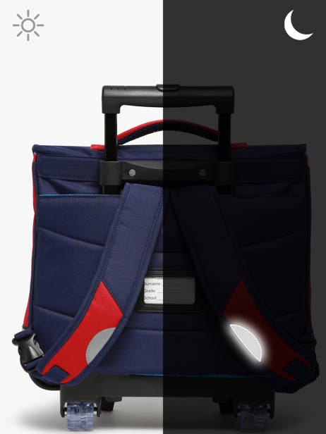 Cartable à Roulettes 2 Compartiments Snowball Bleu frenchie T46241 vue secondaire 6