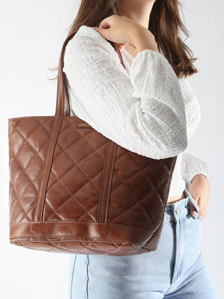 Shopping Bag Cabas Cuir Leather Vanessa bruno Brown cabas cuir 84V40378 other view 1