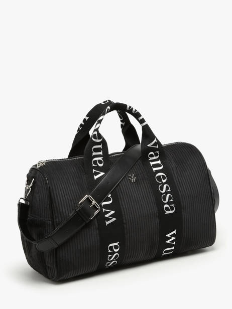 A4 Size Shoulder Bag Velours Vanessa wu Black velours MA0085 other view 2