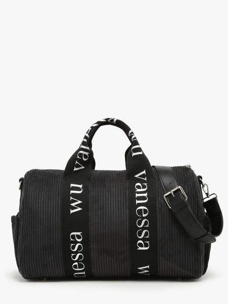 A4 Size Shoulder Bag Velours Vanessa wu Black velours MA0085 other view 4