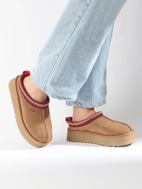Chaussons Tazz à Plateformes En Cuir Ugg Marron accessoires 1122553 vue secondaire 1