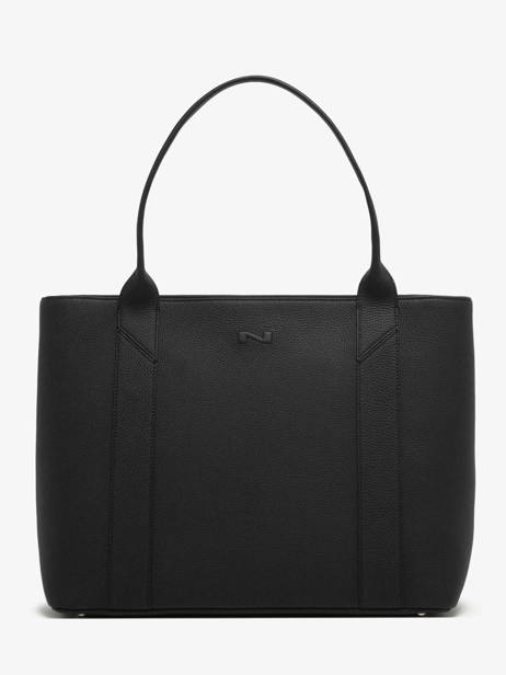 Sac Cabas Delft Cuir Nathan baume Noir mondrian 5