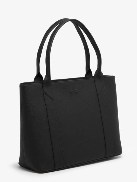 Sac Cabas Delft Cuir Nathan baume Noir mondrian 5 vue secondaire 2