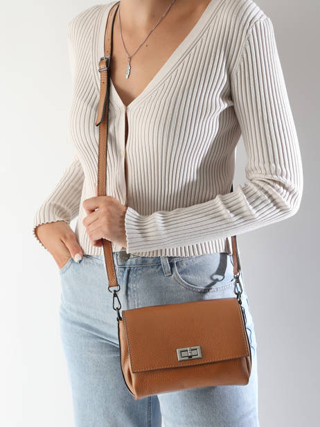 Sac Bandoulière Caviar Cuir Milano Marron caviar CA24061 vue secondaire 1