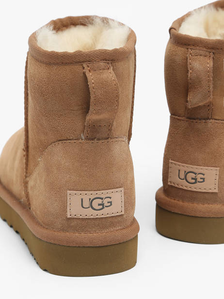 Boots Classic Mini Ii En Cuir Ugg Marron women 1016222 vue secondaire 4