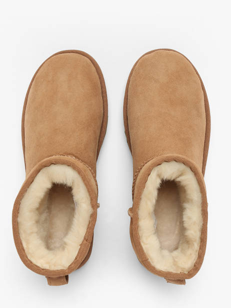 Boots Classic Mini Ii En Cuir Ugg Marron women 1016222 vue secondaire 5