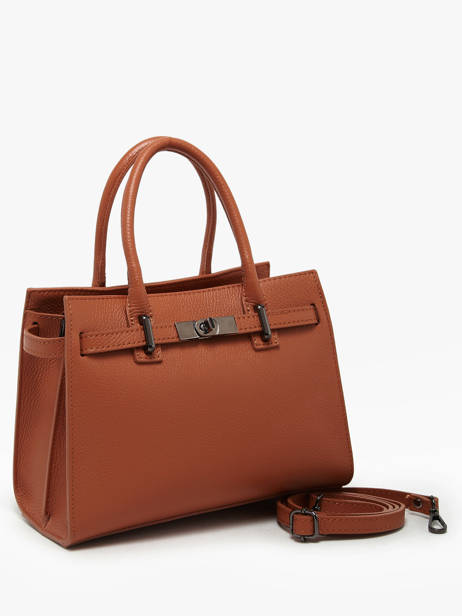 Sac à Main Caviar Cuir Milano Marron caviar CA24063 vue secondaire 2