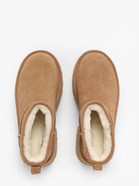 Platform Boots Classic Ultra Mini In Leather Ugg Beige women 1158311 other view 4