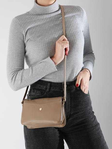 Shoulder Bag Luna Leather Hexagona Brown luna 6820086 other view 1