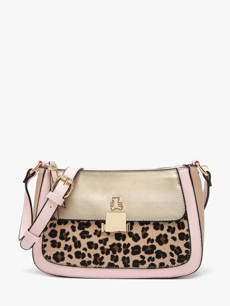 Sac Bandoulière Leopard Lulu castagnette Rose leopard TWIGGY