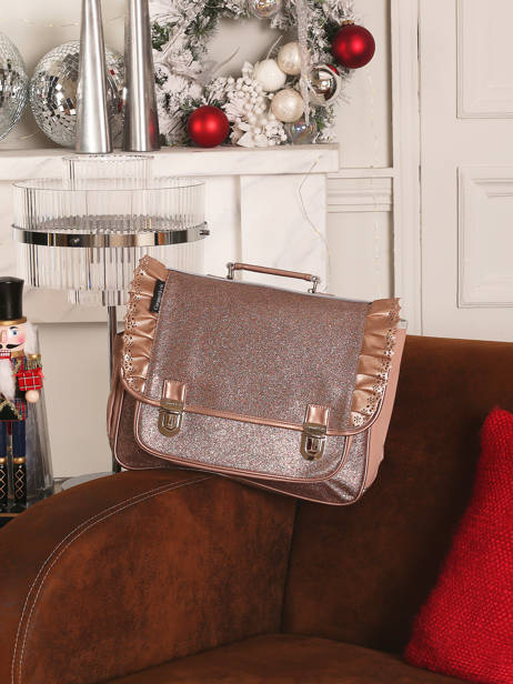 Cartable 2 Compartiments Caramel et cie Or boheme FI vue secondaire 6