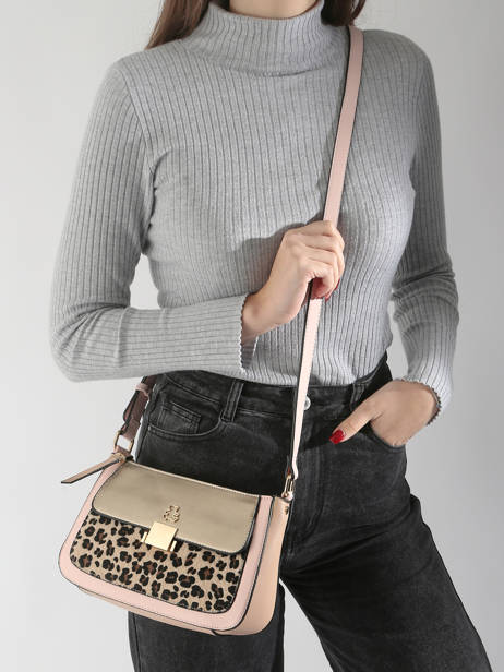 Sac Bandoulière Leopard Lulu castagnette Rose leopard TWIGGY vue secondaire 1