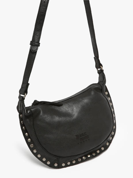 Shoulder Bag Barcelone Leather Basilic pepper Black barcelone BBAC05 other view 2