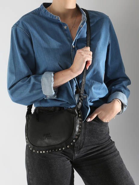 Shoulder Bag Barcelone Leather Basilic pepper Black barcelone BBAC05 other view 1