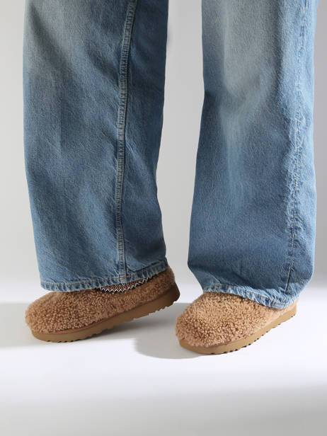 Slippers Tasman Maxi Curly In Leather Ugg Beige women 1158356 other view 1