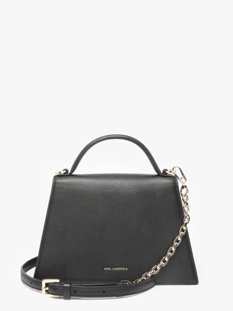 Sac Bandoulière K Signature Cuir Karl lagerfeld Noir k signature A1W30036 vue secondaire 3