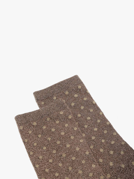 Chaussettes Longues à Paillettes PIECES - Femme - Coton/Métal - Taille Unique - Style Noos