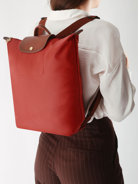 Longchamp Le pliage original Sac à dos Rouge