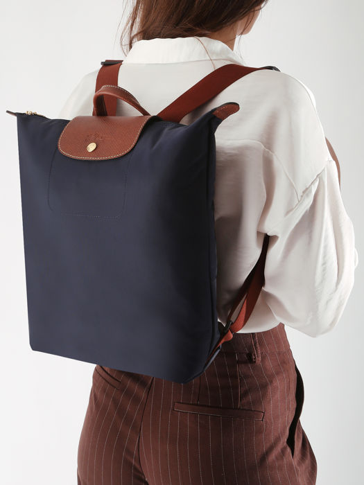 Longchamp Le pliage original Sac à dos Bleu