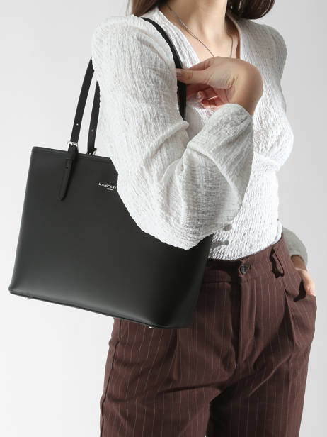 Sac Porté épaule Smooth Cuir Lancaster Noir smooth 7 vue secondaire 1