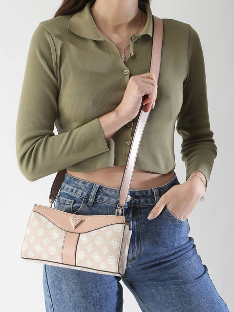 Sac Bandoulière Izzy Polyurethane Guess Beige izzy PG952112 vue secondaire 1