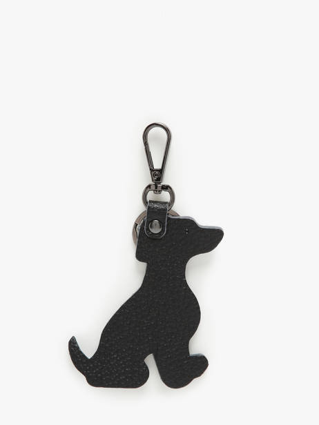 Leather Dog Keychain Milano Black caviar CA24124