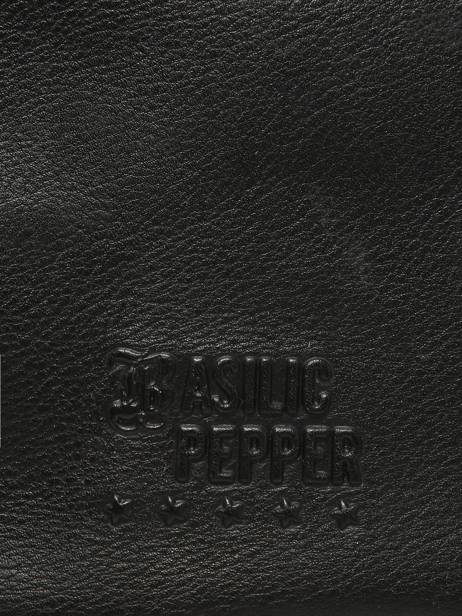 Sac Bandoulière Cargo Cuir Basilic pepper Noir cargo BCAR06 vue secondaire 5