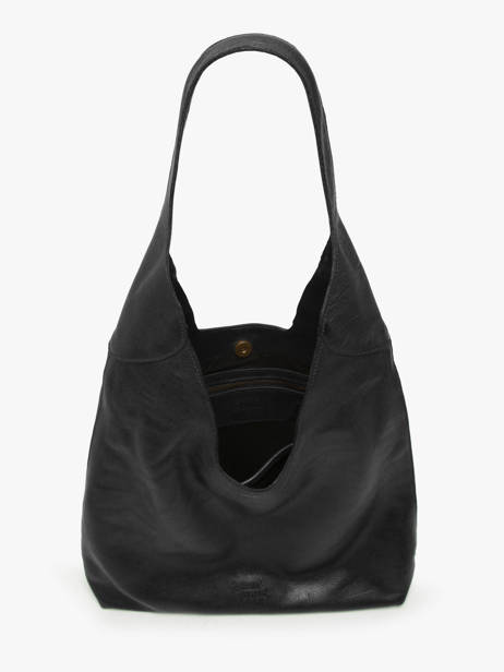 Sac Porté épaule Cow Cuir Basilic pepper Noir cow BCOW2L vue secondaire 3