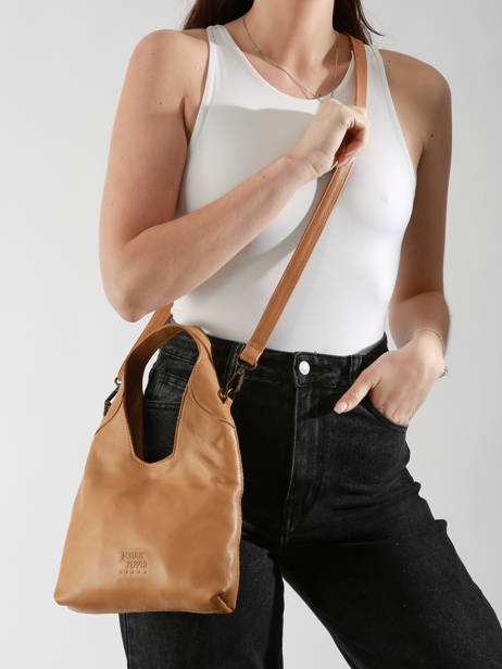 Sac Bandoulière Cow Cuir Basilic pepper Marron cow BCOW2S vue secondaire 1