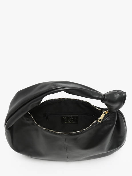 Sac Porté épaule Sauvage Cuir Milano Noir sauvage SA24114 vue secondaire 3