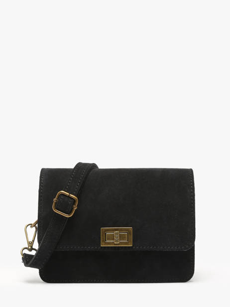 Sac Bandoulière Velvet Cuir Milano Noir velvet VE24115