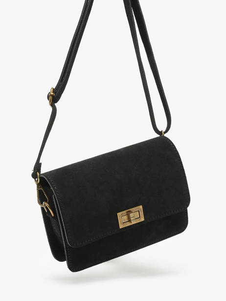 Sac Bandoulière Velvet Cuir Milano Noir velvet VE24115 vue secondaire 2