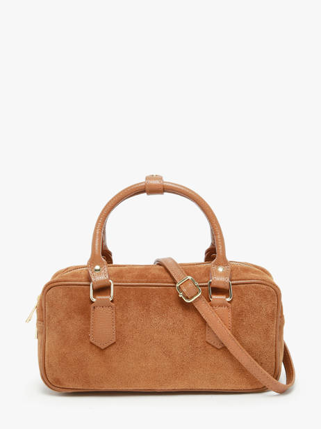 Satchel Velvet Caviar Leather Milano Brown velvet caviar VC24112 other view 4